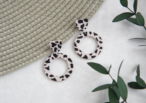 Terrazzo hoop earrings - Rebekraft